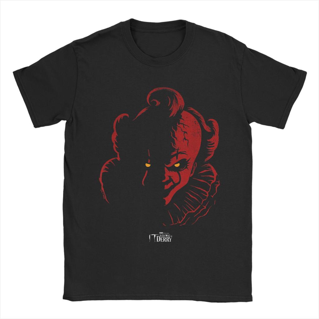 Pennywise The Dancing Clown Horror TV  T Shirt Beach Its Derrys Welcome Cotton T-Shirts For Men's Tee Shirt Short Sleeves Tops