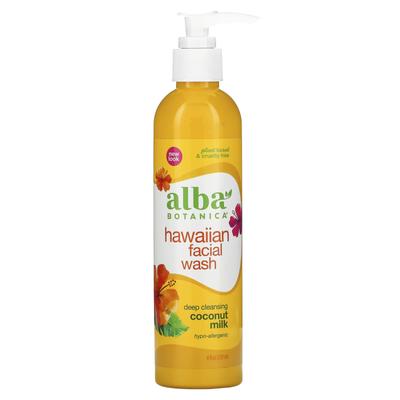 Hawaiian Facial Wash, Deep Cleansing Coconut Milk, 8 Fl Oz (237 Ml)