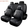 Y4UA Universelle Auto-Ledersitzbezüge Mit Diamant-Steppdesign Für Limousine SUV