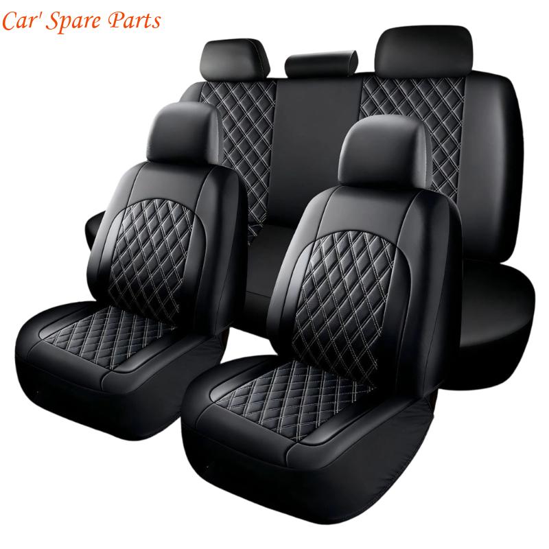 Y4UA Universelle Auto-Ledersitzbezüge Mit Diamant-Steppdesign Für Limousine SUV