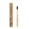 Ready Stock Custom Kraft Box Kids Flat Square Handle Soft Eco Natural Biodegradable Logo Design Bamboo Toothbrush