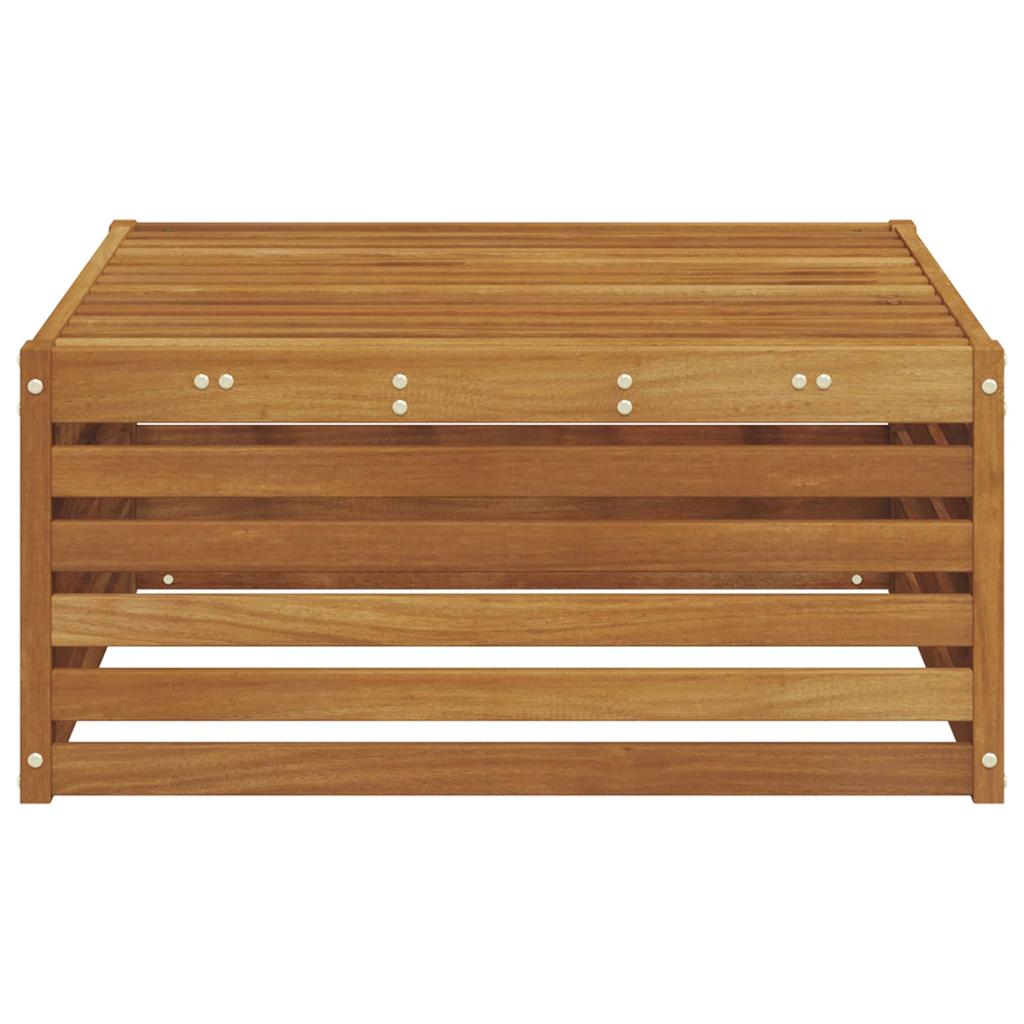 Outdoor Footstool Natural 79 x 79 x 37 cm Solid Acacia Wood