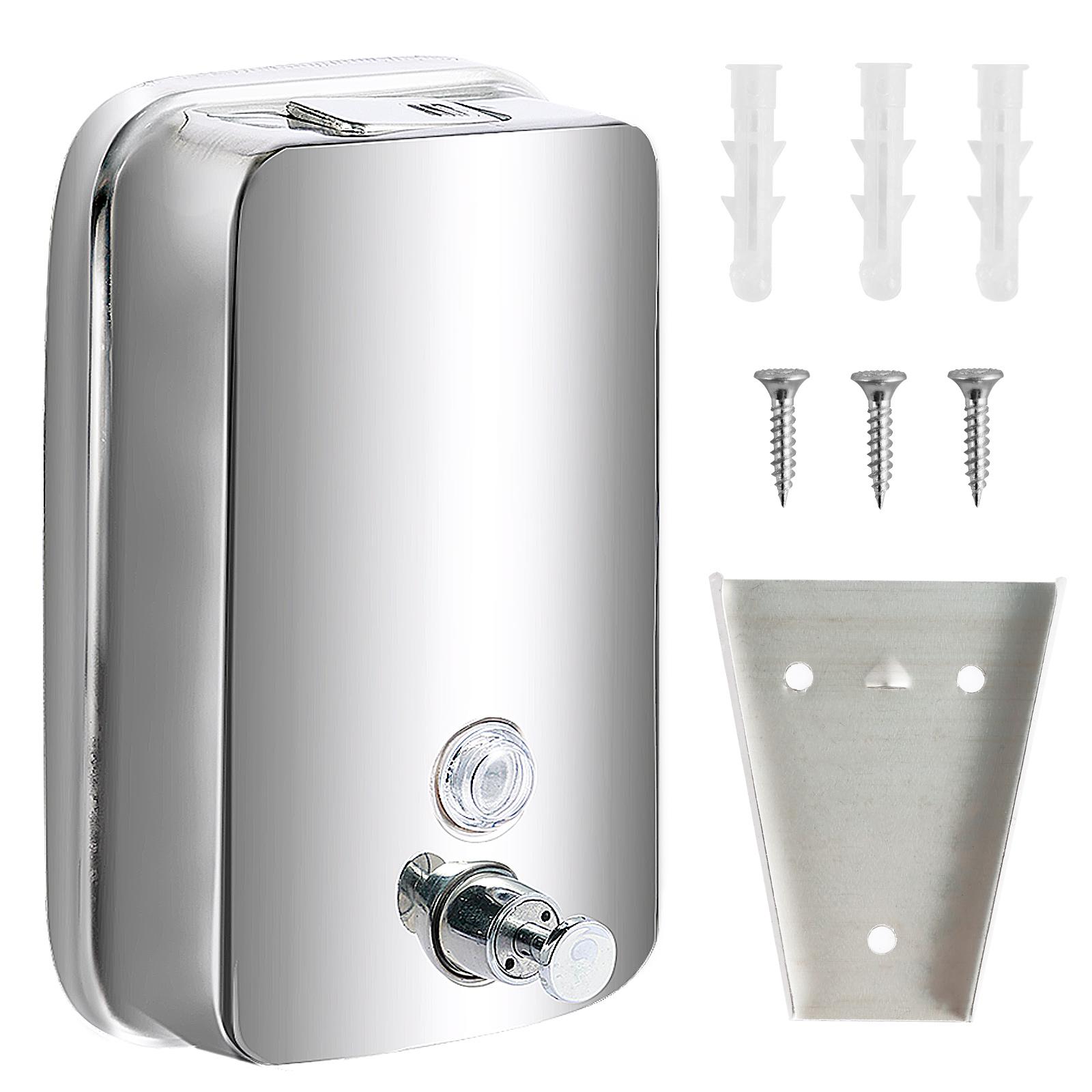 

850 мл/1050 мл дозатор для мыла из нержавеющей стали настенное крепление для ванной комнаты жидкое мыло моющее средство гель для душа бутылка для хранения туалет кухня