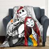 1Pc Christmas Nightmare Before Christmas Blanket Soft Throw Blanket For Home Bedroom Bed Sofa Travel Office Solid Christmas Blanket