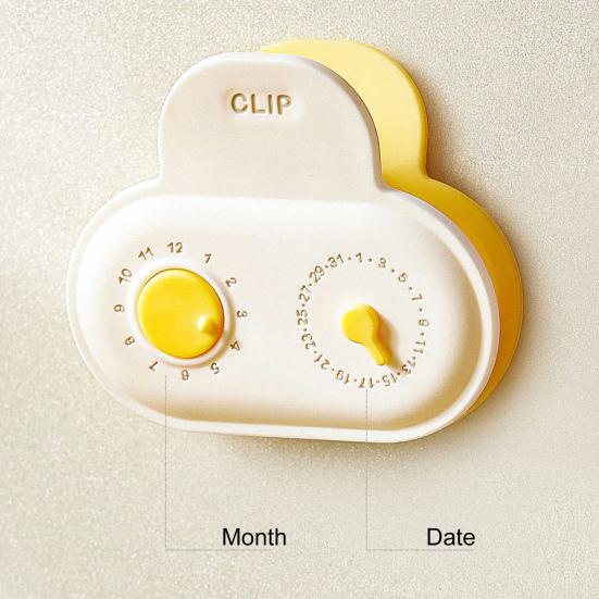 Magnetic Bag Sealing Clip with Timer Reusable Food Bag Clamp for Chips Snacks Freshness Keeper Cute Refrigerator Magnet Kitchen Fridge Organizer