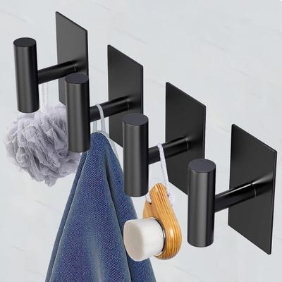 Self-Adhesive Storage Hook Towel Hanger Strong Load-bearing Anti-Rust Simple Installation