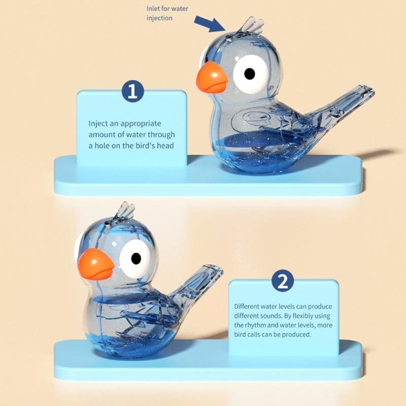 2PCS Water Bird Whistles Funny Bird Call Sound Toy for Kids Musical Instrument Novelty Gift Travel Souvenir
