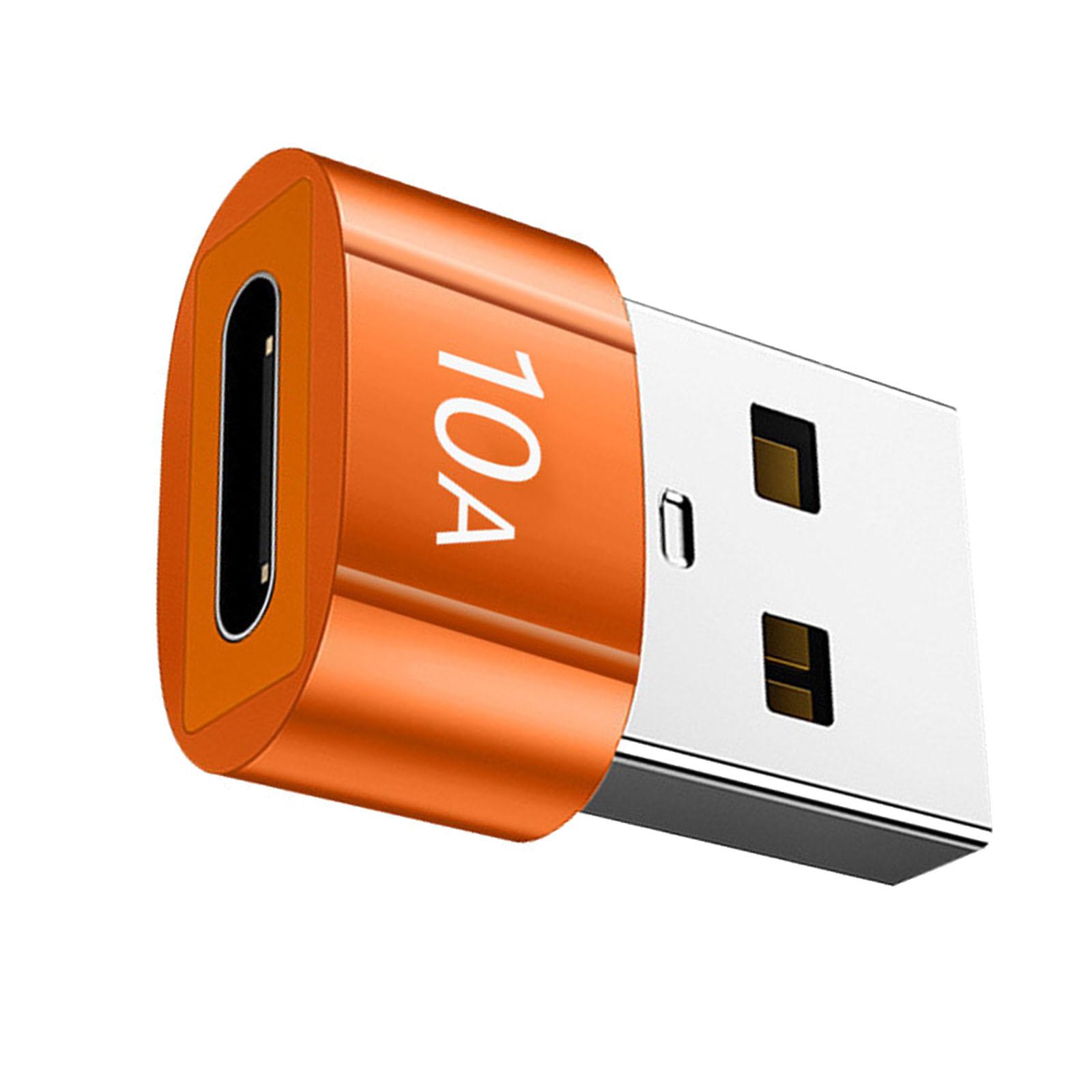 

Адаптер USB-USB C, переходник Type C Female-USB A Male для Apple Watch, iPhone, iPad, смарт-устройств и смартфонов оранжевый