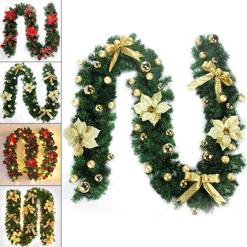 New Arrival 27M Wedding Decorated Light up Wreath Garland for Fireplace Tree