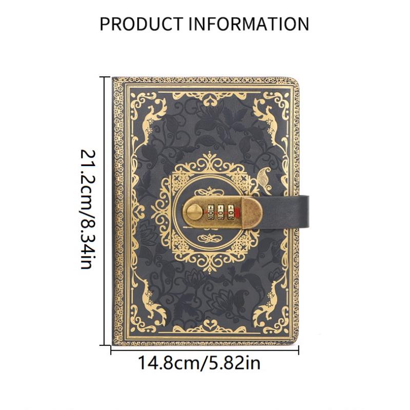Secure Password Lockable Notebook Organizer Planner for Office School Personal Use Diary with Ample Storage Space