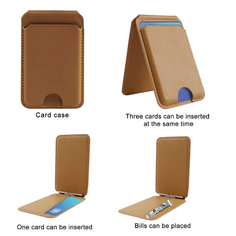 Adjustable Foldable Desk Phone Mount Wide Compatibility Phones Magnetic Holder with Card Storage Function Everyday Use