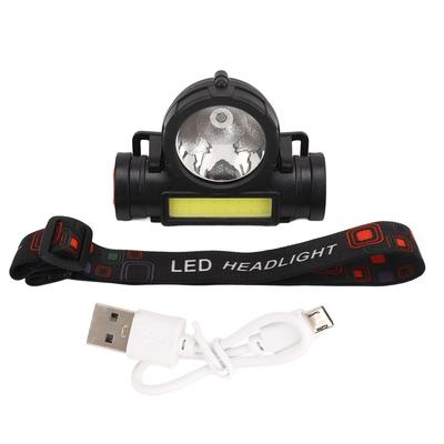 Outdoor Stirnlampe IPX4 Wasserdicht Superhell USB-Aufladung COB Stirnlampe für Laufen Radfahren
