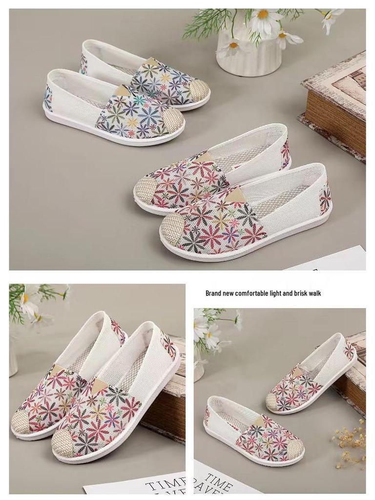 Women's Spring/Summer Lightweight Breathable Soft Sole Flat Shoes - Versatile, Comfortable for Middle-Aged and Elderly