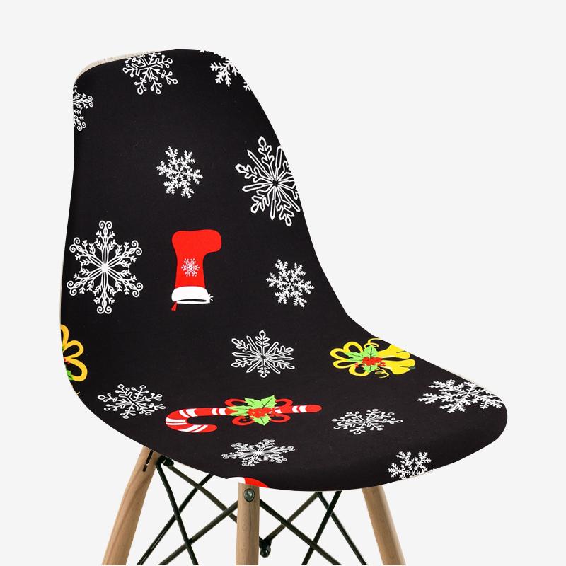 Floral Printed Shell Chair Covers Elastic Seat Cushion Cover Protector for Chairs Fitted Kitchen Living Room for Home Decor 1pc