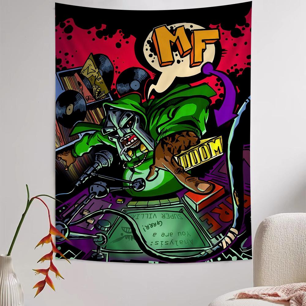 MF DOOM Buntes Wandteppich Wandbehang Hängendes Tarot Hippie Wandteppiche Schlafsaal Heimdekoration