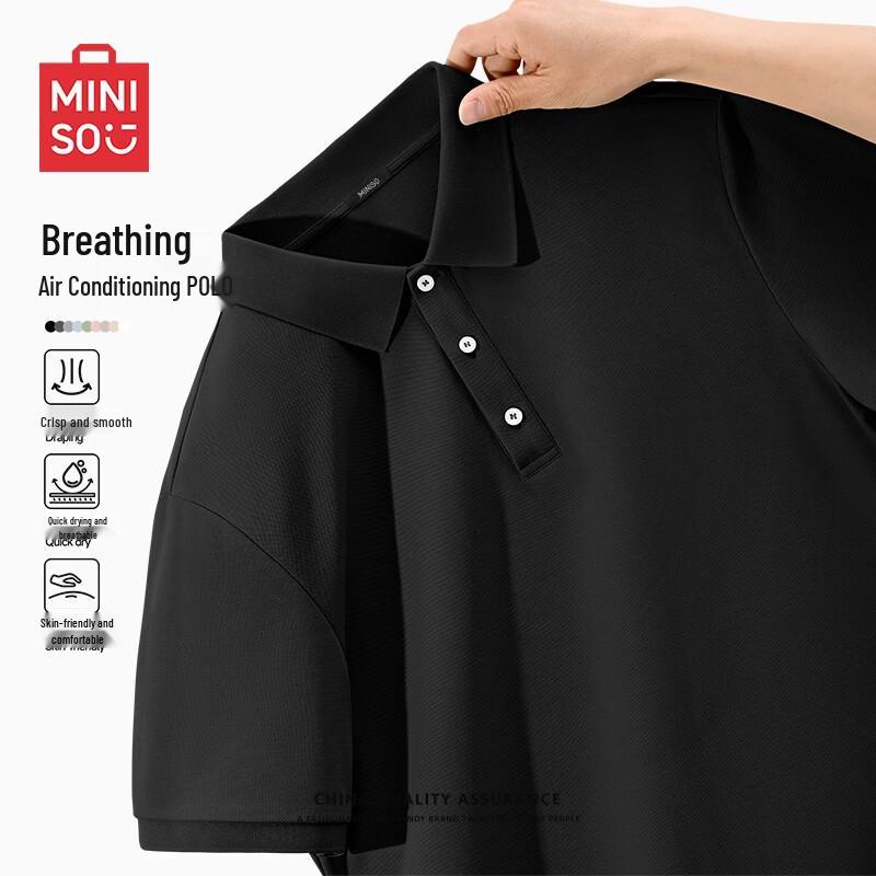 MINISO Men s Quick-Dry Anti-Bacterial Polo Shirt 3XL