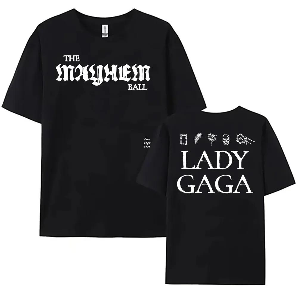 The Mayhem Ball Tshirt Short Sleeve Cotton Female Tshirts Casual Summer Singer Printing Teeshirt Oneck Loose Wounisex T Shirt