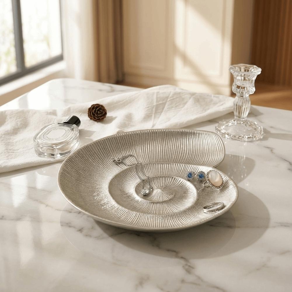 Delicate Seashell Wooden Storage Tray Retro Storage Holder Leaf Storage Plate  Tableware Display