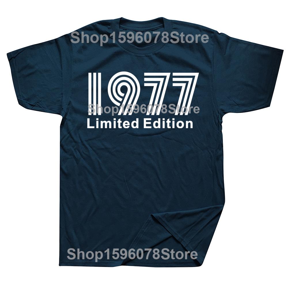 Birthday Vintage Legends Limited Edition 1977 48 Years Old TShirt Cotton T Shirts Men Women Unisex TShirt Tops Tees