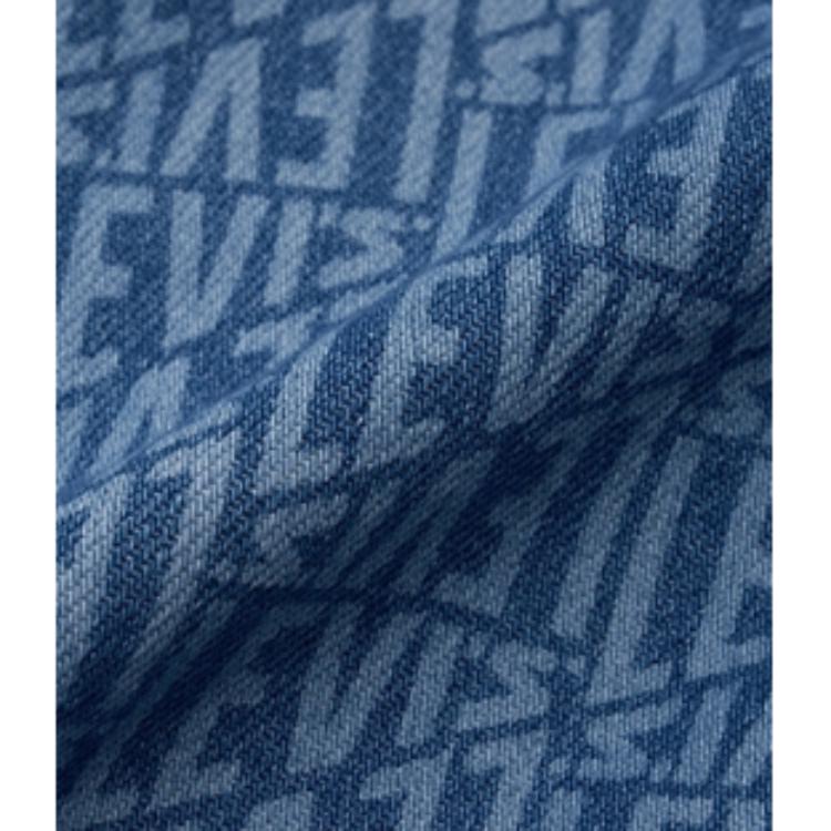 Levis Vintage Farmergalléros Nyomott Mintás Rövid Ujjú Ruha Női ruhák Sötétkék 001BV-0000