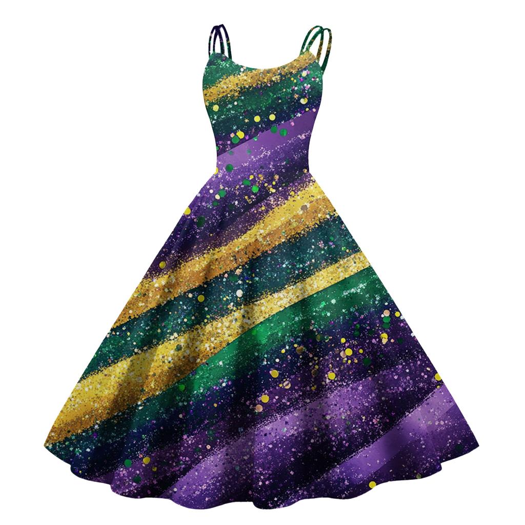 Women's Halloween Print Sexy Off-The-Shoulder Punk Vintage Dress