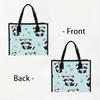 Cute Raccoon Printed Tote Bag Portable Casual Shopping Handbag Lightweight Daily Use Shoulder Bag