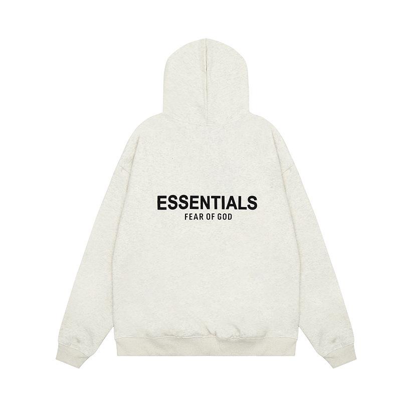 

FOG Essentials 202SS Black Hooded Sweatshirt with Letter Print - Trendy Cross-Border Hot-Selling Item Small