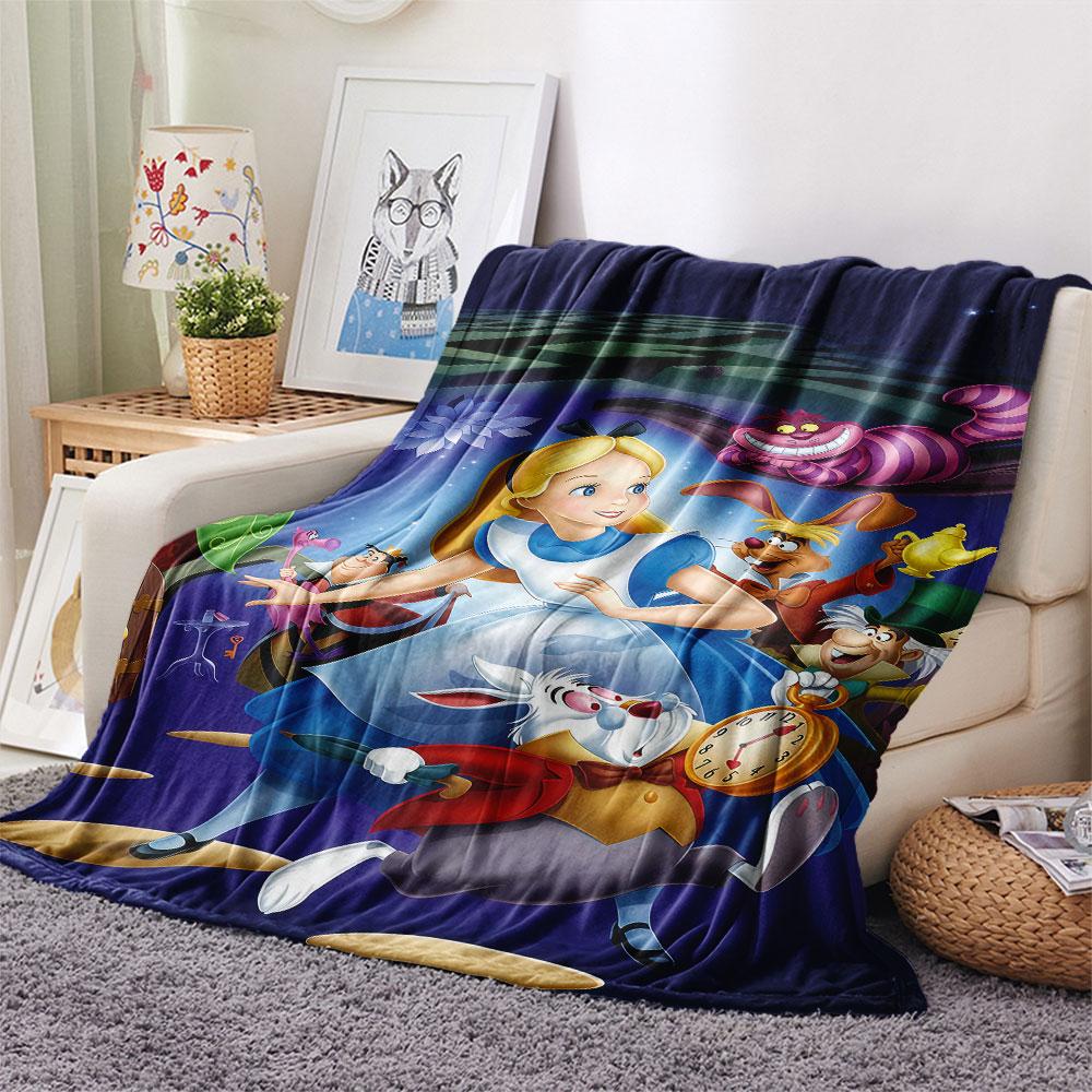 1PC Alice Wonderland Tale Blanket, High quality Comfortable for All Seasons, Home Decor, Warmth and Comfort