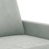Vidaxl 3-Seater Sofa, Light Grey, 180 Cm, Upholstered In Velvet