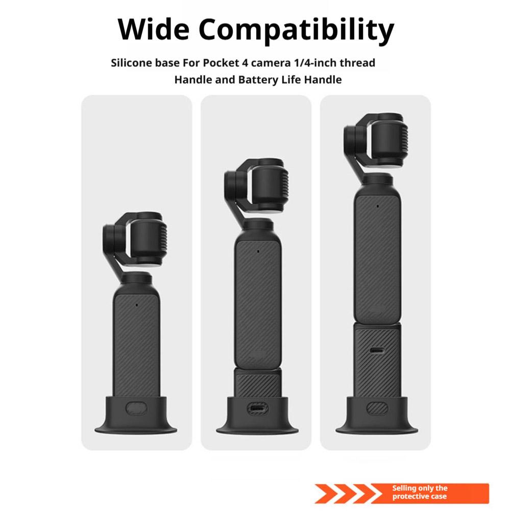Silicone Base For Dji Osmo Pocket 4 Anti-Slip Camera Extension Bracket Stabilizer Holder Mount For Vlog Video Accessory
