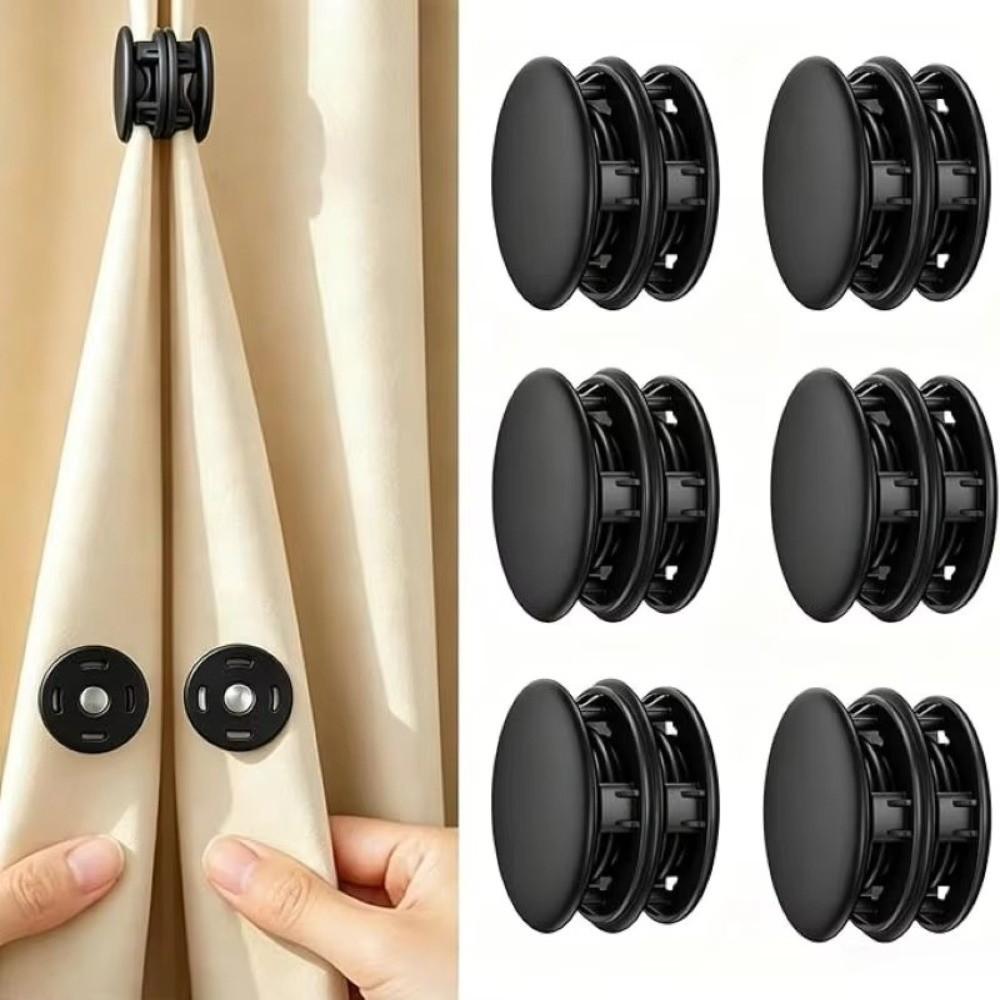 Tool-Free Installation Magnetic Curtain Clips Plastic Curtain Fixing Clips For Shower Curtains
