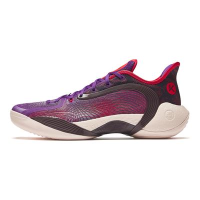 Chaussures de Basketball Basses Antidérapantes à Absorption de Chocs Three Minutes Rain 2 Violet Rouge Corail Technologie String Ciment Némésis 912431102-5