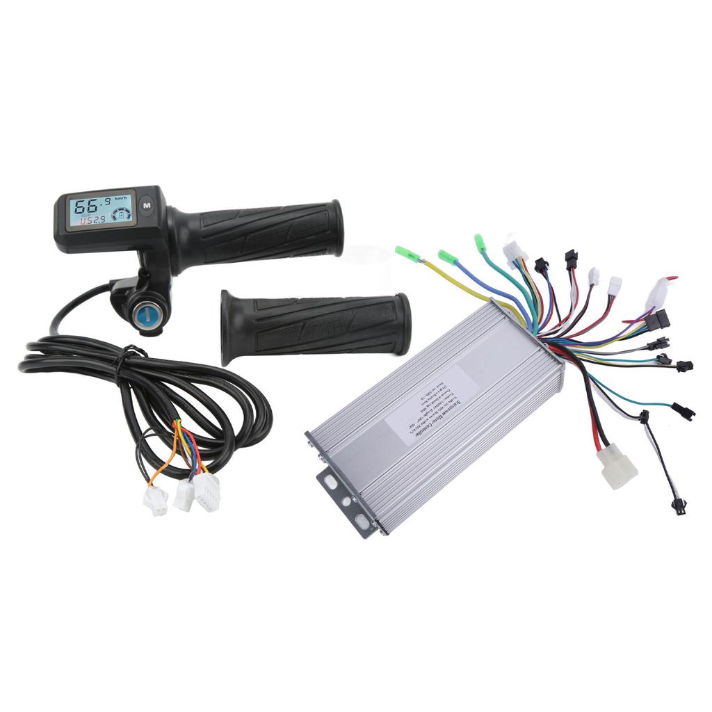 1000W 36V 48V Brushless Speed Motor Controller LCD Display Throttle with Lock for Electric Bike