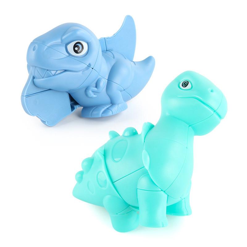 Colorful Dinosaur Cube Educational Puzzle Toy For Kids With Smooth Rotating Design