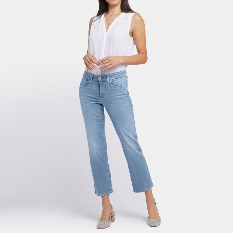 2 Pieces 90% Off NY's Marilyn Cropped Straight-leg Denim Spring and Summer Thin Elastic Cropped High Waist Stretch Denim