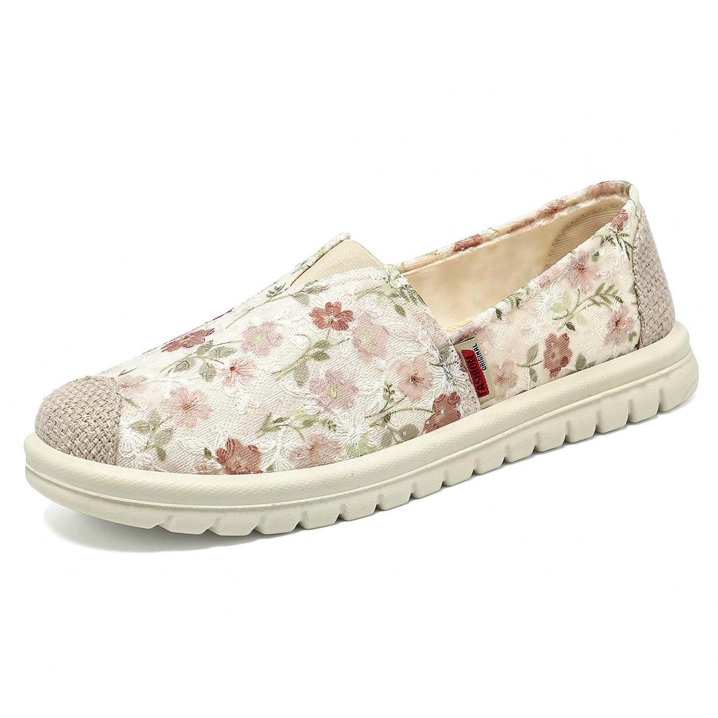 Letnie damskie buty płaskie, oddychające i miękkie buty codzienne, modne buty płócienne, buty sportowe