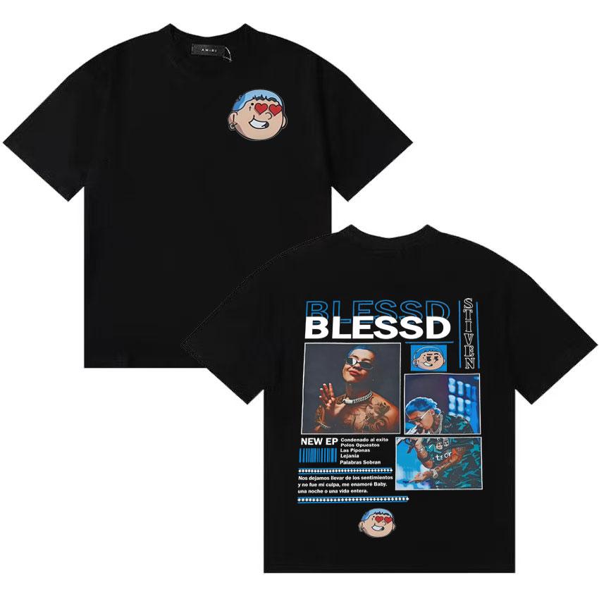 Rapper Blessd Sisabe Album Tour 2025 T Shirts Unisexs Women Hip Hop T Shirt Summer ONeck Oversized Tee Shirt Streetwear Teenagers