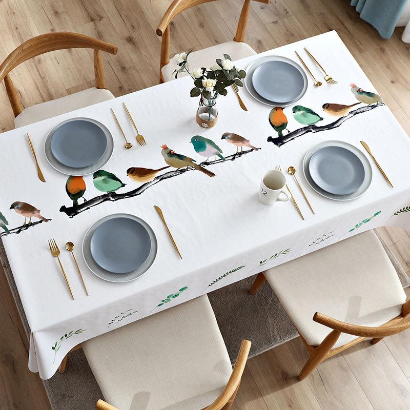 Geometric Floral Printed Rectangular Tablecloth For Table And Home Decoration Waterproof Coffee Tablecloth