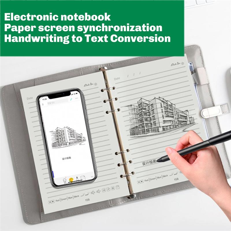 Smart Pen Bluetooth Notebook Stroke Playback Convert To Text Writing Set OCR Recognition For Notes Drawing