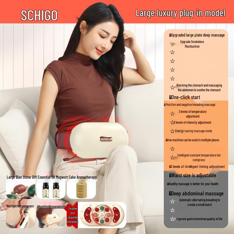 

Junshi Electric Abdominal Massager with Bian Stone and Red Light Therapy