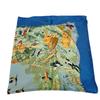 Hermes African Animal Pattern Silk Calle 90 Scarf Blue Silk Used