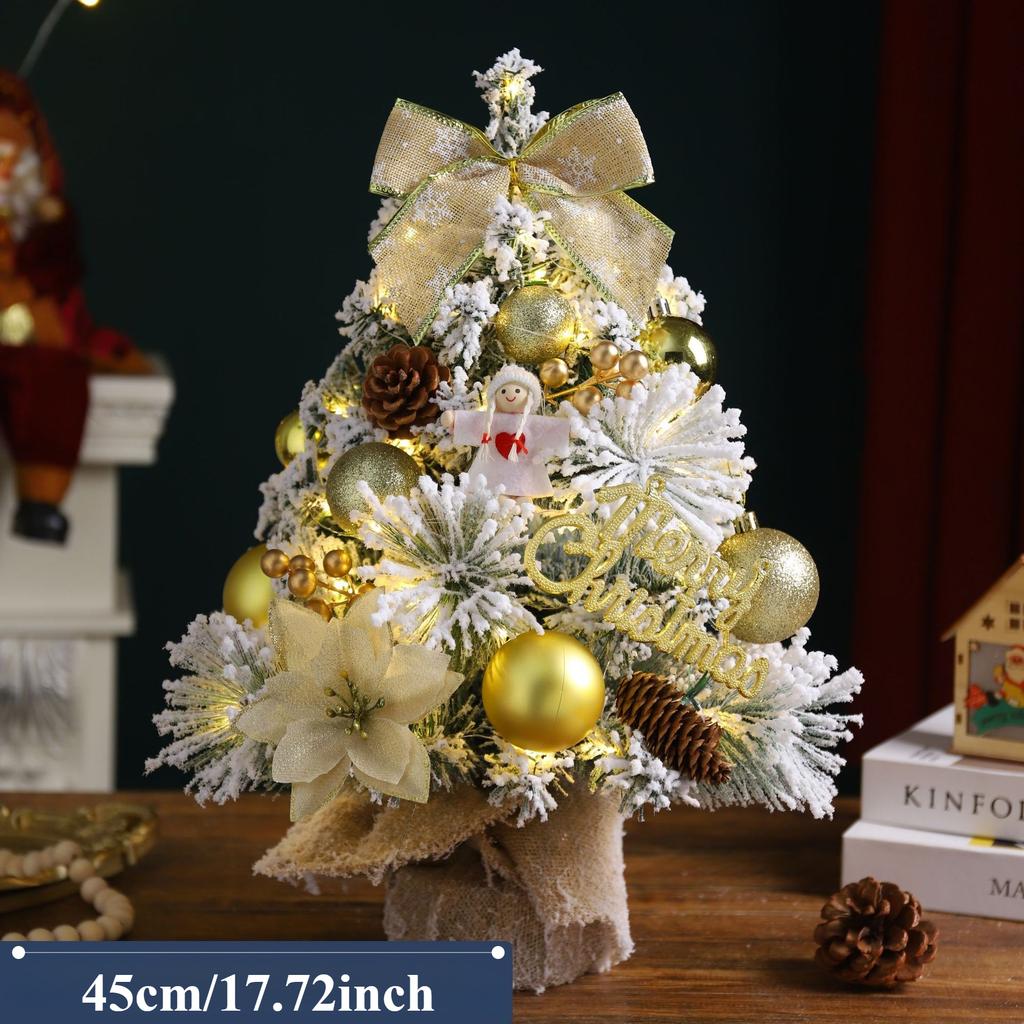 Christmas Decoration Desktop Christmas Tree Home 45CM60CM Ornament Mini Plush Tree Simulation Tree Package