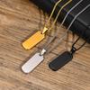 Collares Personalizados con Letra Inicial A-Z para Hombres Niños, Colgante de Barra Vertical de Acero Inoxidable Impermeable, Cadena de Caja 50/55/60cm