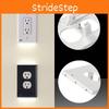 Cover Outlet Wall Socket Plate Double Led Night Light Sensor Coverplate Plug