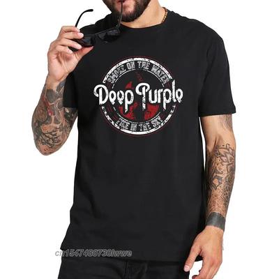 T-shirt Deep Purple Album Machine Head Smoke Song on The Water T-shirt Groupe de Rock Anglais 100% Coton Basic Camiseta