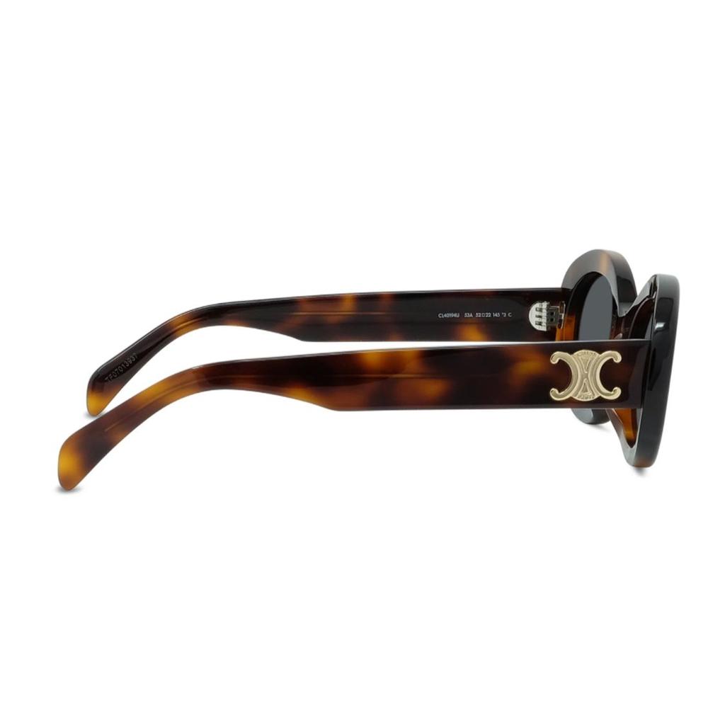 Celine Oval Sunglasses Blonde Havana/Smoke Women Eyewear Brown CL40194U-53A