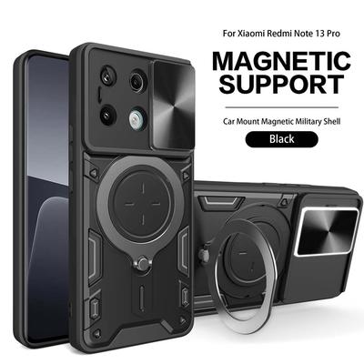 Magsafe Magnetiskt Kameraskyddsfodral För Redmi Note 13 12 11 10 Pro Plus 12s 11s 10s 13C Armor Hybrid Metallring Baksida