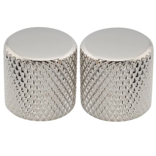 Musiclily Pro Stål Dome Knotter, 19mm, Tomme Standard, for USA Elektriske Gitarer/Basser, Nikkel (Sett med 2)