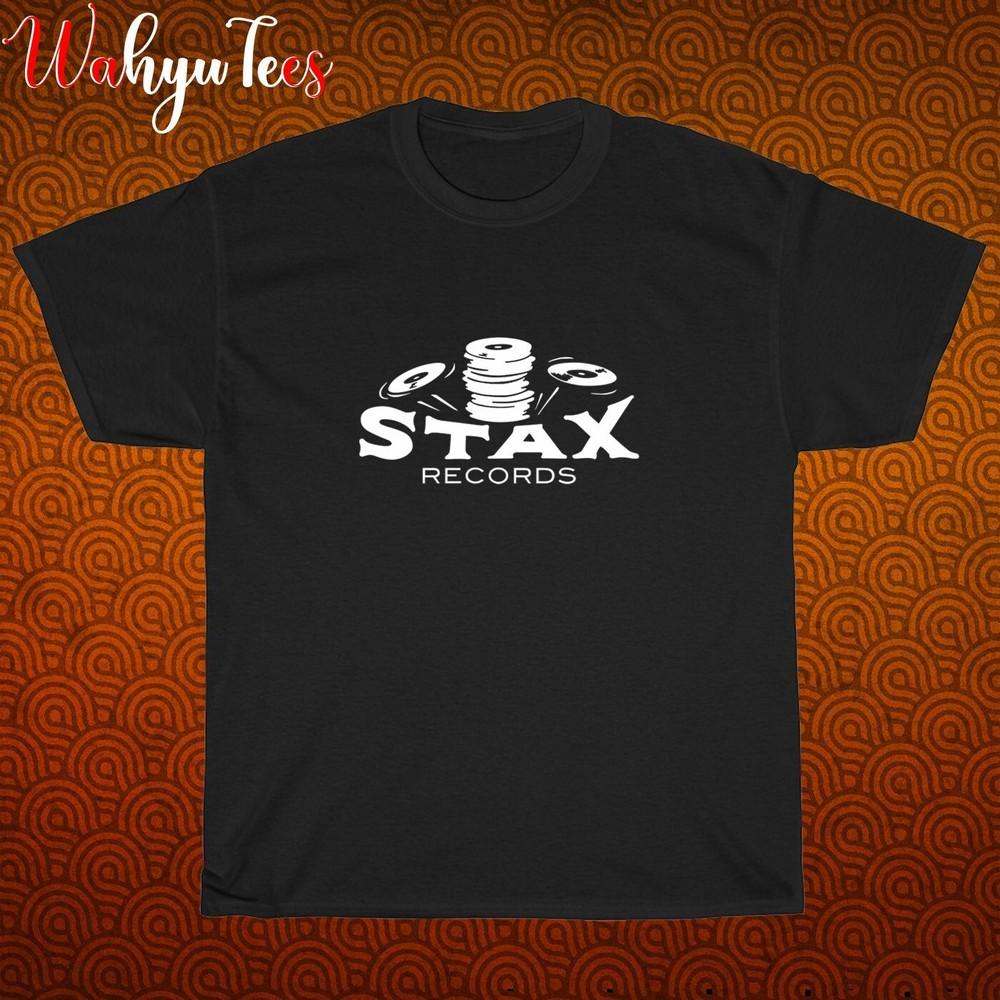 

New! Stax Records RandB Blues Logo Black Grey Navy White Size S-5XL Unisex T-Shirt XL