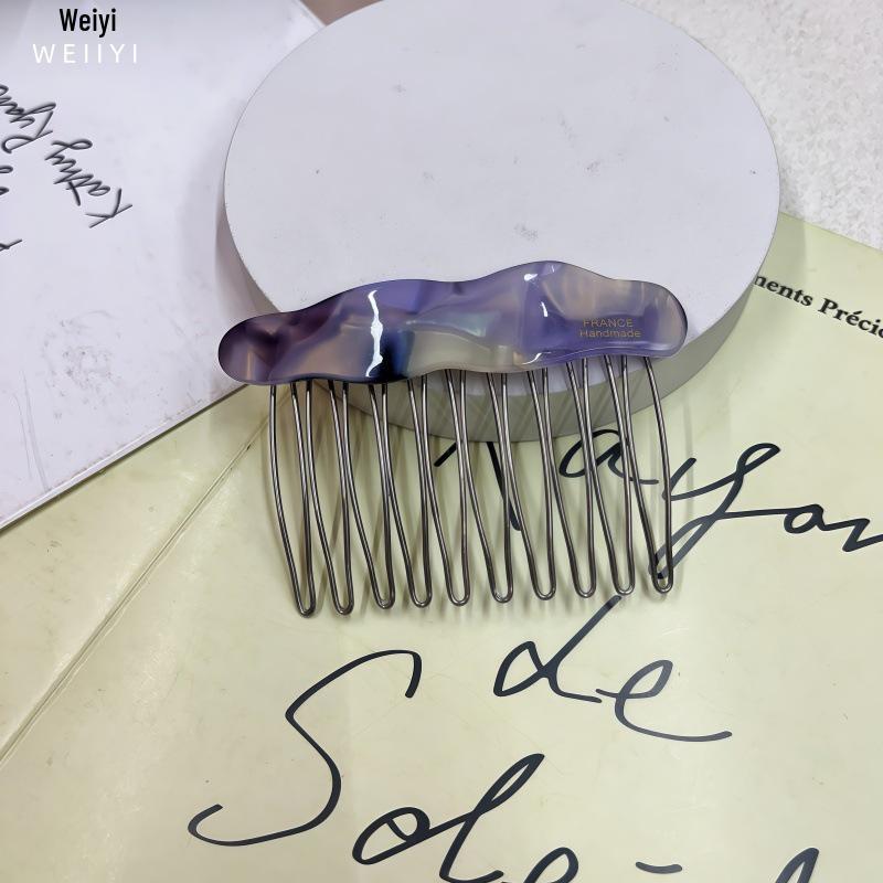 Wei Yi Stylish Acetate Hairpin Comb for Bangs - High-End Textured Design